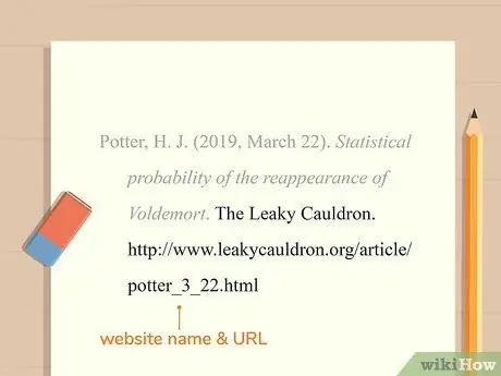 Цитируйте веб-статью в APA Step 4