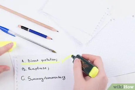 Сделайте заметки для своей исследовательской работы Шаг 1