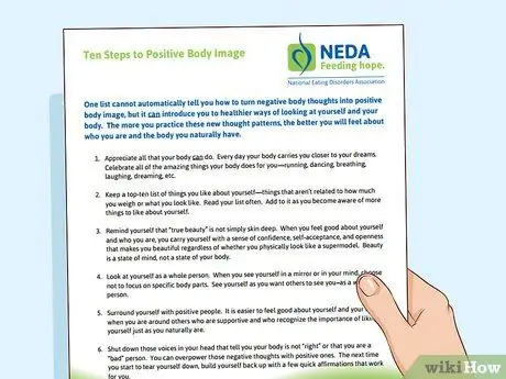 Повышение осведомленности о расстройстве пищевого поведения, шаг 3