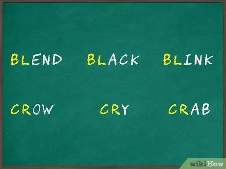 Обучение сочетанию согласных, шаг 1