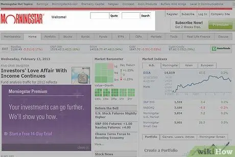 Используйте Morningstar для оценки акций Шаг 2
