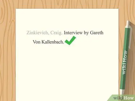 Процитируйте интервью Шаг 2