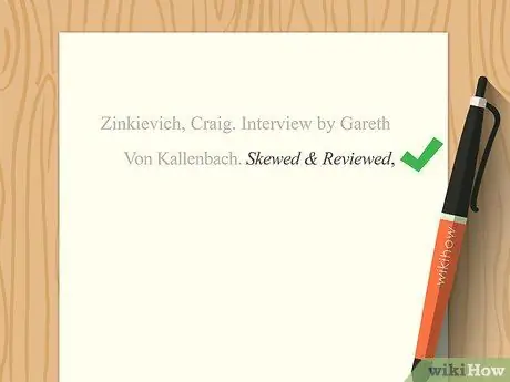 Процитируйте интервью Шаг 3