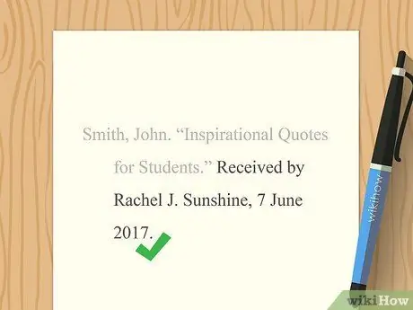 Цитируйте письма, шаг 4