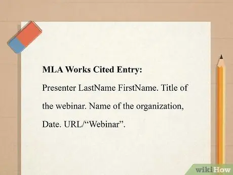 Процитируйте веб-семинар, шаг 1