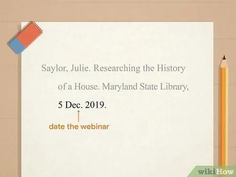 Процитировать веб-семинар Шаг 4