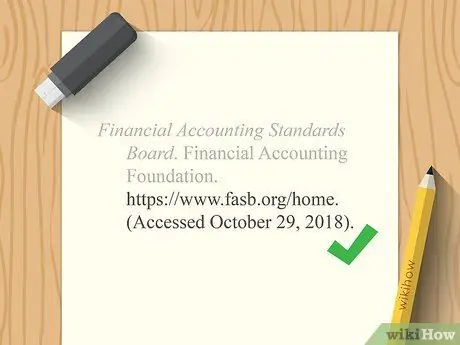 Цитируйте веб-сайт без автора Шаг 14