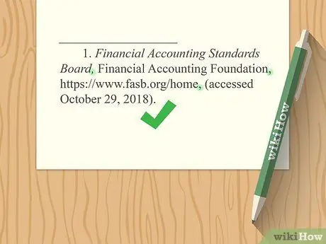 Цитируйте веб-сайт без автора Шаг 15