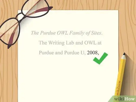 Цитируйте веб-сайт без автора Шаг 3