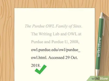 Цитируйте веб-сайт без автора Шаг 4