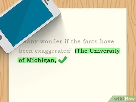 Процитируйте программу в APA Step 10