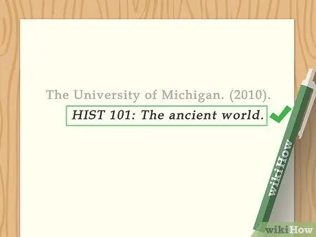 Процитируйте программу в APA Step 3