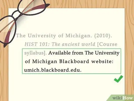 Процитируйте программу в APA Step 7