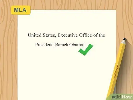 Процитировать исполнительные приказы, шаг 1