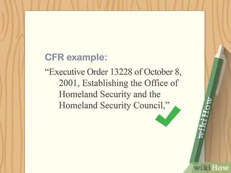 Процитировать исполнительные приказы, шаг 13