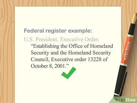 Процитировать исполнительные приказы, шаг 14