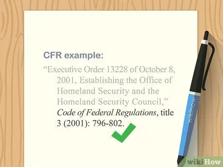 Процитировать исполнительные приказы, шаг 15