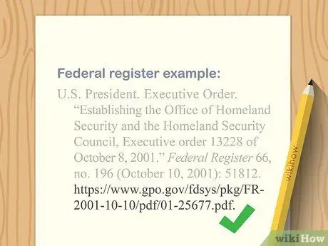 Процитировать исполнительные приказы, шаг 16