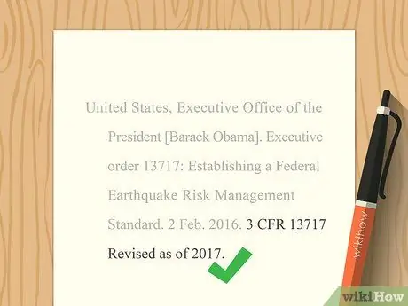 Процитировать исполнительные приказы, шаг 5
