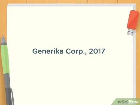 Цитируйте годовой отчет в стиле APA. Шаг 1