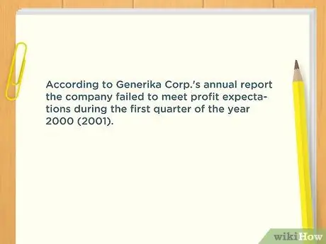 Цитируйте годовой отчет в стиле APA. Шаг 2