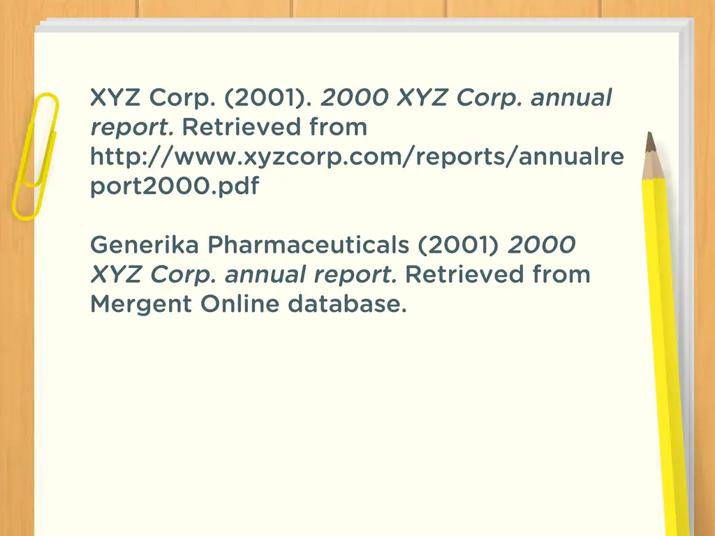 3 способа цитирования годового отчета в стиле APA