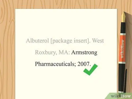 Цитируйте вкладыш в пакет Шаг 8