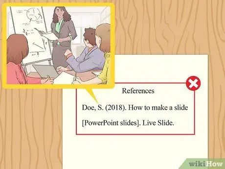 Цитируйте PowerPoint в APA Step 7
