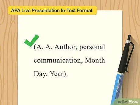 Цитируйте PowerPoint в APA Step 8