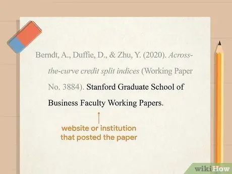 Цитируйте рабочий документ Шаг 10