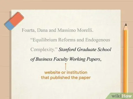 Цитируйте рабочий документ Шаг 3