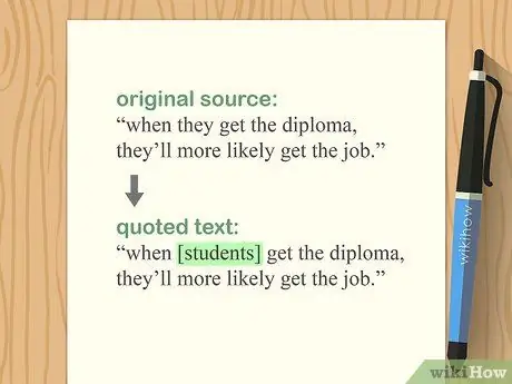 Процитируйте прямую цитату Шаг 11