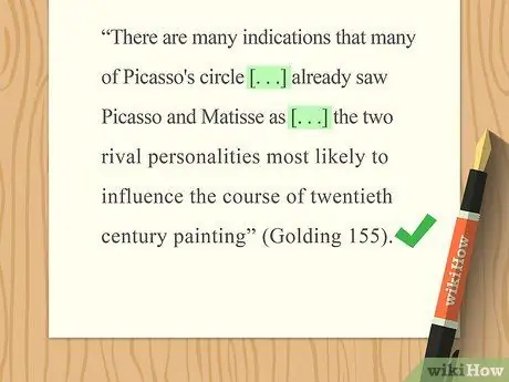 Процитируйте прямую цитату Шаг 6