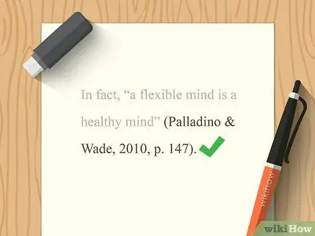 Процитируйте прямую цитату Шаг 8