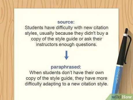 Процитируйте перефразированное заявление Шаг 11