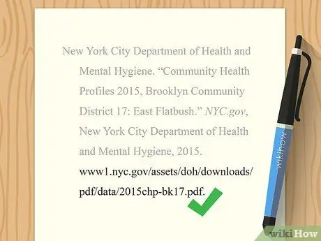 Цитируйте статистику, шаг 4