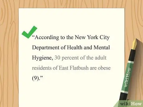 Цитируйте статистику, шаг 6