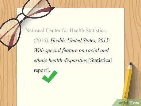 Цитируйте статистику, шаг 9