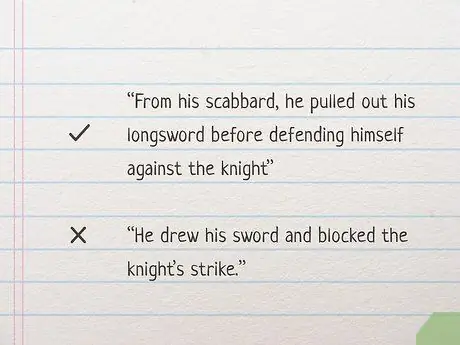 Напишите сцены битв, шаг 9