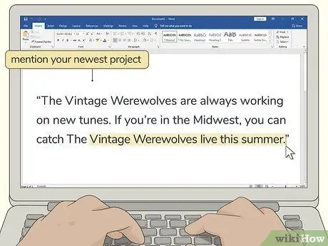 Напишите биографию группы, шаг 10