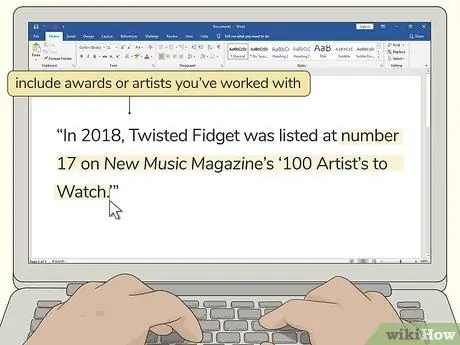 Напишите биографию группы, шаг 12