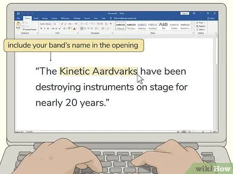 Напишите биографию группы, шаг 3