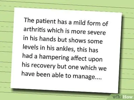 Напишите медицинское заключение и запланируйте шаг 6