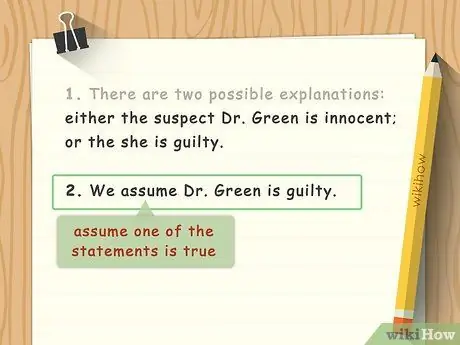 Напишите косвенное доказательство, шаг 3