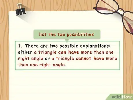 Напишите косвенное доказательство, шаг 7