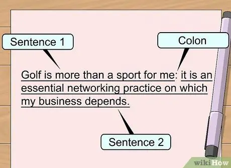 Используйте двоеточие в предложении Шаг 4