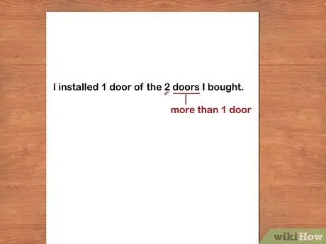 Используйте множественные и положительные числа в письме, шаг 1