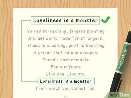 Напишите названия стихотворений, шаг 6