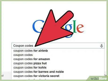 Купить в Интернете с кодами купонов Шаг 1