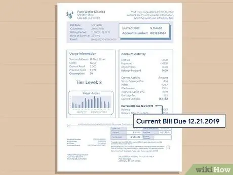 Прочтите счет за воду, шаг 4